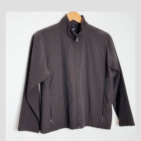 Eileen Fisher Jacket Nylon Blend Ripstop Outdoor Jacket Wind Breaker Petite M - Picture 3 of 11